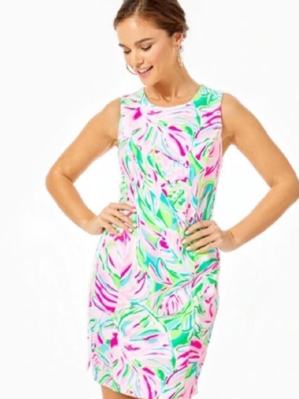 Lilly Pulitzer Mila Knit Stretch Dress SZ 0 Croc My World